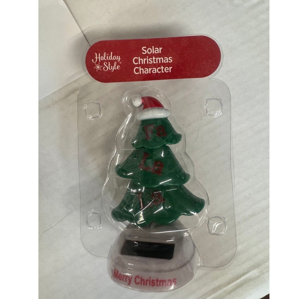 NEW Solar Powered‎ Dancer Dancing Merry Christmas Tree FA LA LA Bobble Head Toy